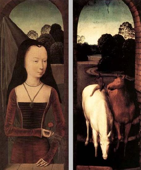 Hans Memling Diptych with the Allegory of True Love Sweden oil painting art